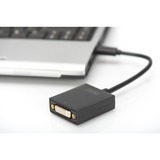 Digitus Adaptateur USB 3.0 vers DVI Noir, 1920 x 1080 pixels, 1080p, Noir, Ampoule, 45 mm, 17 mm