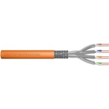 Digitus Câble d'installation professionnel Cat.7 S/FTP simplex Orange, 100 mètres