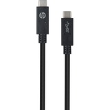 HP USB-A 2.0 - USB-C, Câble Noir, 2 mètres