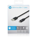 HP USB-A > Micro-USB-B, Câble Noir, 1 mètre