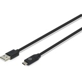 HP USB-A > Micro-USB-B, Câble Noir, 3 mètres