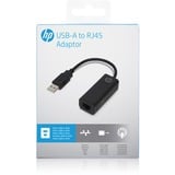 HP USB-A > RJ45 (2UX21AA), Adaptateur Noir, 0,1 mètres