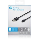 HP USB-A > USB-B, Câble Noir, 1 mètre