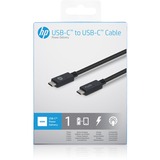 HP USB-A > USB-C, Câble Noir, 1 mètre