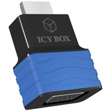 ICY BOX IB-AC516 HDMI VGA Noir, Bleu, Adaptateur Noir/Bleu, HDMI, VGA, Noir, Bleu