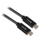 Sharkoon Câble USB 3.2, USB-C > USB-C Noir/gris, 1 mètre