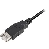 Sharkoon Câble d'extension USB 2.0, USB-A mâle > USB-A femelle Noir, 0,5 Mètre, double blindage