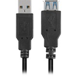Sharkoon Câble d'extension USB 3.2 Gen 1, USB-A mâle > USB-A femelle Noir, 1 Mètre