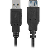 Sharkoon Câble d'extension USB 3.2 Gen 1, USB-A mâle > USB-A femelle Noir, 3 Mètre