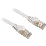 Sharkoon Câble réseau RJ-45 S/FTP Cat.6 Blanc, 15 mètres