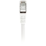Sharkoon Câble réseau RJ-45 S/FTP Cat.7a Blanc, 0,5 mètre, câble brut