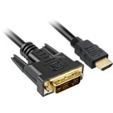 Sharkoon HDMI > DVI-D (18+1), Adaptateur Noir, 1 mètre