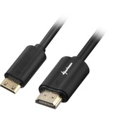Sharkoon HDMI > Mini-HDMI 2.0, Adaptateur Noir, 1 mètre, 4K