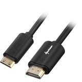 Sharkoon HDMI > Mini-HDMI 2.0, Câble Noir, 1 mètre, 4K