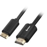 Sharkoon HDMI > mini-HDMI 2.0, Adaptateur Noir, 2 mètres, 4K