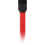 Sharkoon Sata III sleeve, Câble Rouge, 0,3 mètres