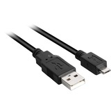 Sharkoon USB-A 2.0 > Micro USB-B, Câble Noir, 2 mètres