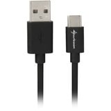 Sharkoon USB-A 2.0 - USB-C, Câble Noir, 1,5 mètres