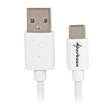 Sharkoon USB-A 2.0 - USB-C, Câble Blanc, 0,5 mètre