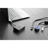 Sitecom USB-C vers USB + VGA + USB-C 3-en-1 , Adaptateur Noir