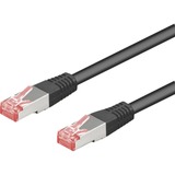 goobay Câble de raccordement FTP, RJ-45 Cat.6 Noir, 15,2 mètres