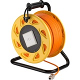 goobay Câble de raccordement RJ-45 S/FTP Cat.7a Orange, 90 mètres