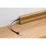 goobay Câble de raccordement RJ-45 U/UTP avec Cat.6 Noir, 20 mètres, câble plat