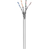 goobay Câble réseau RJ-45 S/FTP Cat.6a Gris, 100 mètres, sans fiche
