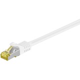 goobay Câble réseau RJ-45 S/FTP Cat.7 Blanc, 10 mètres