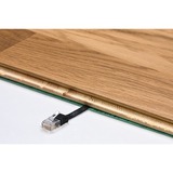 goobay Câble réseau RJ-45 U/UTP Cat.6 Noir, 3 mètres, câble plat