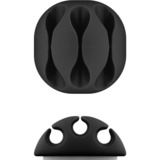 goobay Kit de gestion des câbles, Guide-câble Noir, 5 pièces