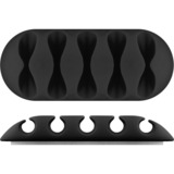 goobay Kit de gestion des câbles, Guide-câble Noir, 5 pièces