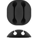 goobay Kit de gestion des câbles, Guide-câble Noir, 5 pièces