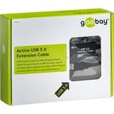 goobay Repeater USB 3.0, Câble d'extension Noir, 5 mètres