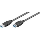 goobay USB 3.2 Gen 1 (5 Gbit/s), Câble d'extension Noir, 1,8 mètre