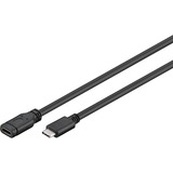 goobay USB-C 3.1, Câble d'extension Noir, 1 mètre