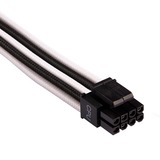Corsair CP-8920241 câble d'alimentation interne 0,75 m Blanc/Noir, 0,75 m, 8-pin(4+4) EPS12V, 4-pin ATX12V, Mâle, Mâle, Droit