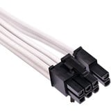 Corsair PCIe Type 4 Gen 4 Premium à gaine individuelle, Câble Blanc, 65 centimètres, 2 pièces