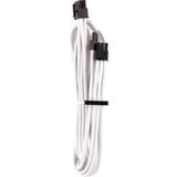 Corsair PCIe Type 4 Gen 4 Premium à gaine individuelle, Câble Blanc, 65 centimètres, 2 pièces