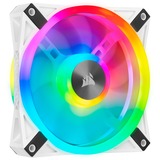 Corsair iCUE QL120 RGB, Ventilateur de boîtier Blanc, 3 pièces, connecteur de ventilateur PWM à 4 broches