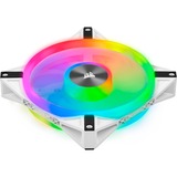 Corsair iCUE QL140 RGB, Ventilateur de boîtier Blanc, 2 pièces, connecteur de ventilateur PWM à 4 broches