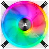 Corsair iCUE QL140 RGB, Ventilateur de boîtier Blanc, 2 pièces, connecteur de ventilateur PWM à 4 broches