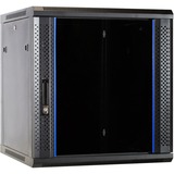 DSI Armoire murale 12U avec porte en verre - DS6612, Armoire informatique Noir, 600 x 600 x 635 mm