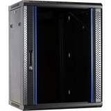 DSI Armoire murale 15U avec porte en verre - DS6415, Armoire informatique Noir, 600 x 450 x 770mm