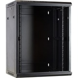 DSI Armoire murale 15U avec porte en verre - DS6415, Armoire informatique Noir, 600 x 450 x 770mm