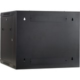 DSI Armoire murale 9U (inclinable) avec porte en verre- DS6609-DOUBLE, Armoire informatique Noir, 600 x 600 x 500mm