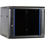 DSI Armoire murale 9U avec porte en verre - DS6609, Armoire informatique Noir, 600 x 600 x 500mm