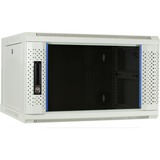 DSI Armoire murale blanche 6U avec porte en verre - DS6406W, Armoire informatique Blanc, 600 x 450 x 368 mm