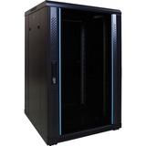 DSI Baie serveur 18U avec porte vitrée - DS6618, Armoire informatique Noir, 600 x 600 x 1000mm