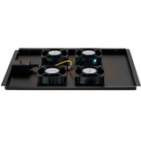 DSI Ensemble de 4 ventilateurs adaptés aux armoires serveurs de 800 mm de profondeur - DS-FT80, Refroidisseur Noir, 410 x 40 x 550 mm
